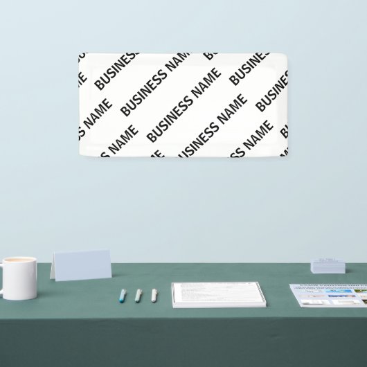 Het patroon van uw bedrijfsnaam | Zwart-wit Spandoek (Beurs)