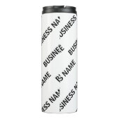 Het patroon van uw bedrijfsnaam | Zwart-wit Thermosbeker (Achterkant)