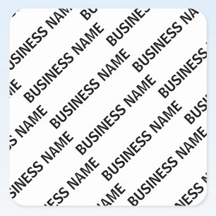 Het patroon van uw bedrijfsnaam Zwart-wit Vierkante Sticker