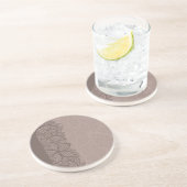 Het patroongrens en achtergrond van het blad zandsteen onderzetter (Zijkant)