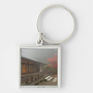 Het paviljoen in de Portland Japanese Garden Sleutelhanger