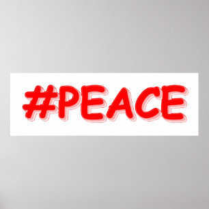 Het "#PEACE" verkiesbare ontwerp. Canvas kopen Afd Poster