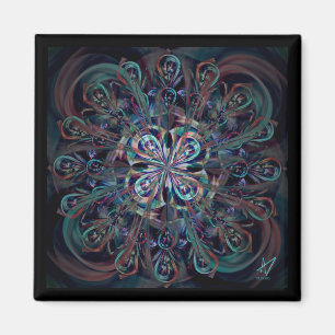 Het Peacock Flower Magnet Magneet