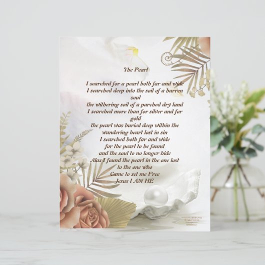 Het Pearl Personalized Briefpapier (Staand voorkant)