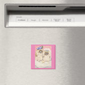 Het pekingese paar magneet (Insitu (Vaatwasser))