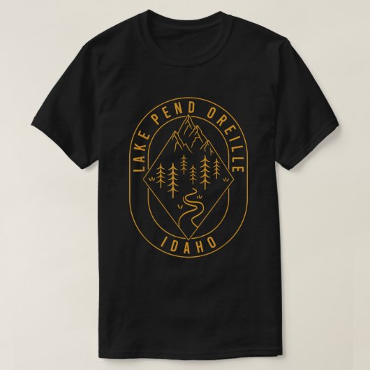 Het Pend Oreille-gebergte Idaho Hiking Outdoor T-shirt (Design voorkant)