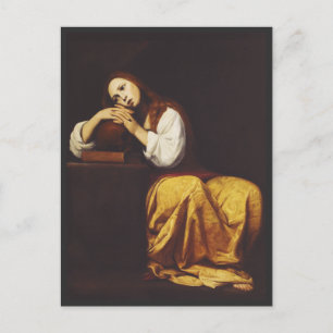 Het Penitent Mary Magdalene door Giacomo Galli Briefkaart