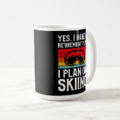 Het  pensioenplan voor Snow Ski dat ik van plan be Koffiemok (Voorkant rechts)