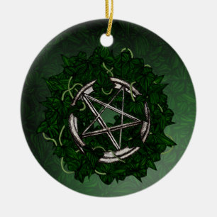 Het Pentacle en de Ivy Keramisch Ornament