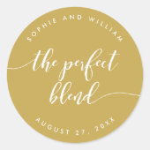 Het perfecte gemengde overvloeien van de Aangepast Ronde Sticker (Voorkant)