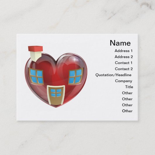 Het perfecte huisconcept visitekaartje (Voorkant)