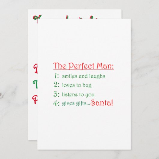 Het perfecte Man Kaart (Voorkant / Achterkant)