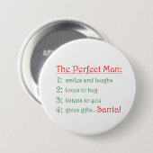 Het perfecte Man - knopen Ronde Button 7,6 Cm (Voorkant /achterkant)