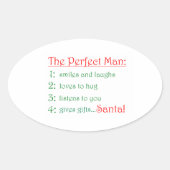 Het perfecte Man Ovale Sticker (Voorkant)