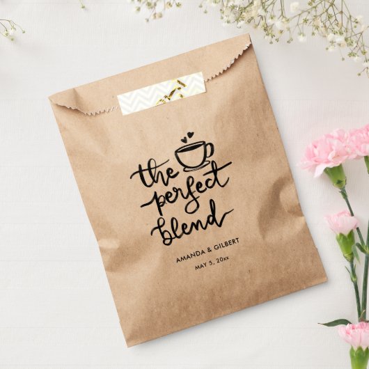 Het perfecte mengsel Moderne Manuscript Wedding Bedankzakje (Gezegeld)