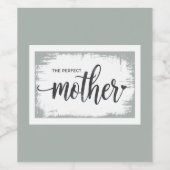 Het perfecte moederwijnlabel wijn etiket (Enkel label)