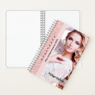 Het perfecte Notitieboek Roos Pink Glitz
