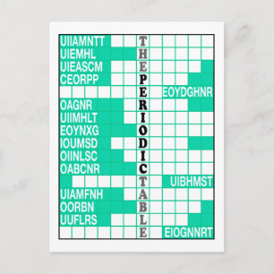 Het periodieke Scramble van Word van de Lijst Briefkaart