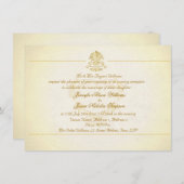 Het  perkamentpapier voor de uitnodiging tot het a (Voorkant / Achterkant)