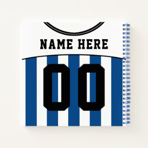 Het Personaliseerbare Notitieboekje van Jersey van Notitieboek