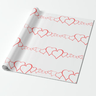 Het PERSONALISEERBARE RODE EN WITTE Verpakkende Cadeaupapier