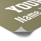 Het persoonlijke Aantal van de Naam van het Poster (Hoek)