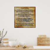 Het persoonlijke dagelijkse Poster 24x24 voor gebe (Keuken)