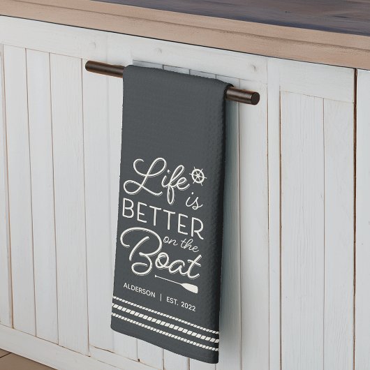 Het persoonlijke leven is beter op de boot theedoek