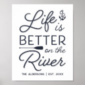 Het persoonlijke leven is beter op de rivierdruk poster (Voorkant)