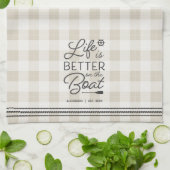 Het persoonlijke leven is beter op het bord theedoek (Gevouwen)