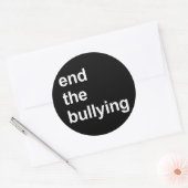 het pesten beëindigen ronde sticker (Envelop)
