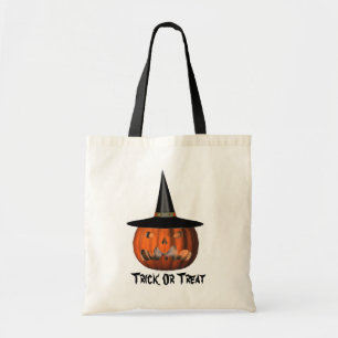 Het Pet Leuk Halloween van de Heks van de pompoen Tote Bag