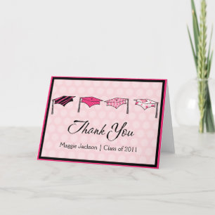 Het Pet van afstuderen dankt u Bedankkaart