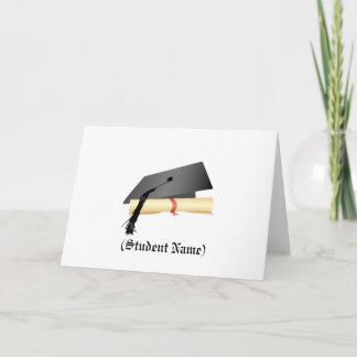Het Pet van afstuderen en Diploma, Bedankkaart