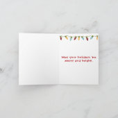 Het pet van de kerstman op ligstoel feestdagen kaart (Binnen)