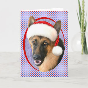 Het Pet van de Kerstman van Kerstmis van de Duitse Feestdagen Kaart