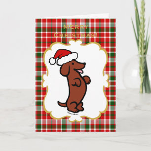 Het Pet van de Kerstman van Kerstmis van de tekkel Feestdagen Kaart