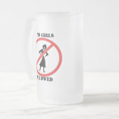 Het pictogram zonder symbool Geen meisjes toegesta Matglas Bierpul (Voorkant links)