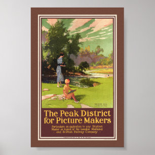 Het piekdistrict voor fotografer Vintage Poste Poster
