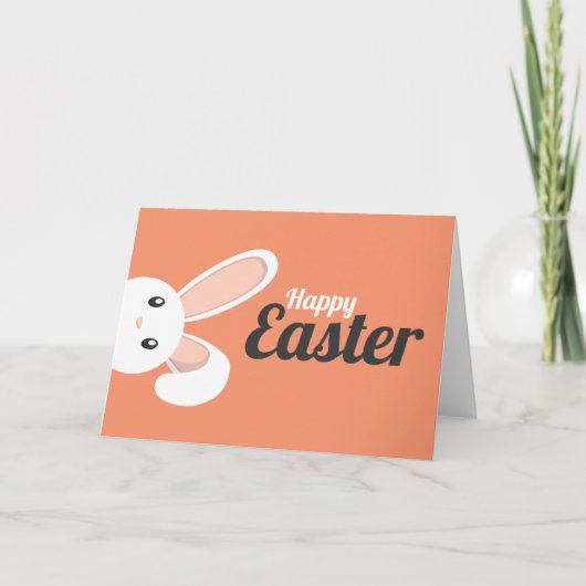 Het piepen van de paashaas feestdagen kaart (Voorkant)