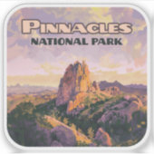 Het Pinnacles National Park in Californië Sticker (Voorkant)