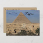 Het piramidecomplex van Gizeh in Egypte Briefkaart (Voorkant / Achterkant)