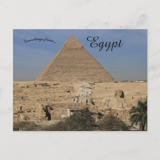 Het piramidecomplex van Gizeh in Egypte Briefkaart (Voorkant)