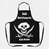 Het Pirate Ontwerp geeft en voegt tekst, Schort to (Voorkant)
