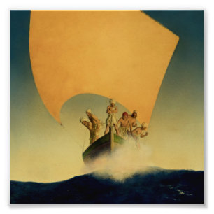“Het Piratenschip” door Maxfield Parrish Foto Afdruk