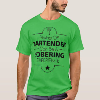 Het pissen van een barman kan een roofdier zijn t-shirt