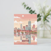 Het pittoreske Uitzicht van de skyline van Boston Briefkaart (Staand voorkant)