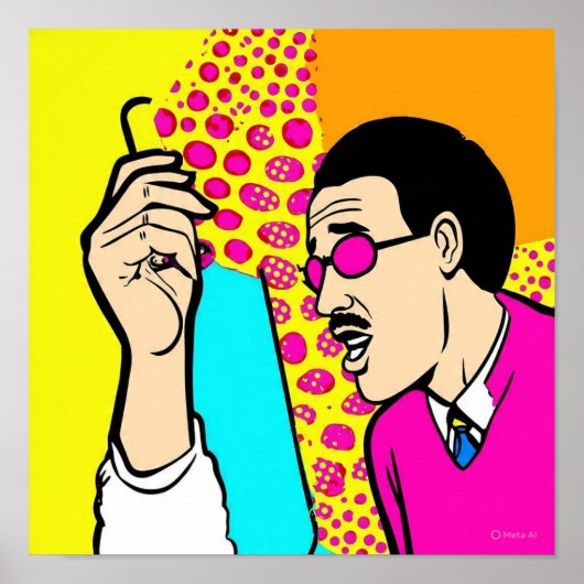 Het Pizza Portret Poster (Voorkant)