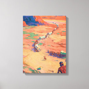 Het plaatsen van de indringers door Maynard Dixon Canvas Afdruk