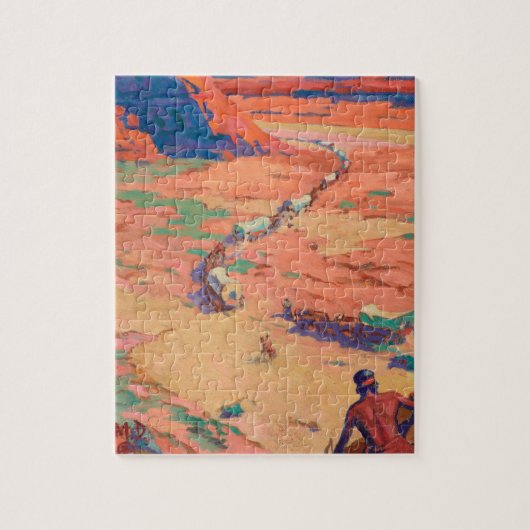 Het plaatsen van de indringers door Maynard Dixon Legpuzzel (Verticaal)